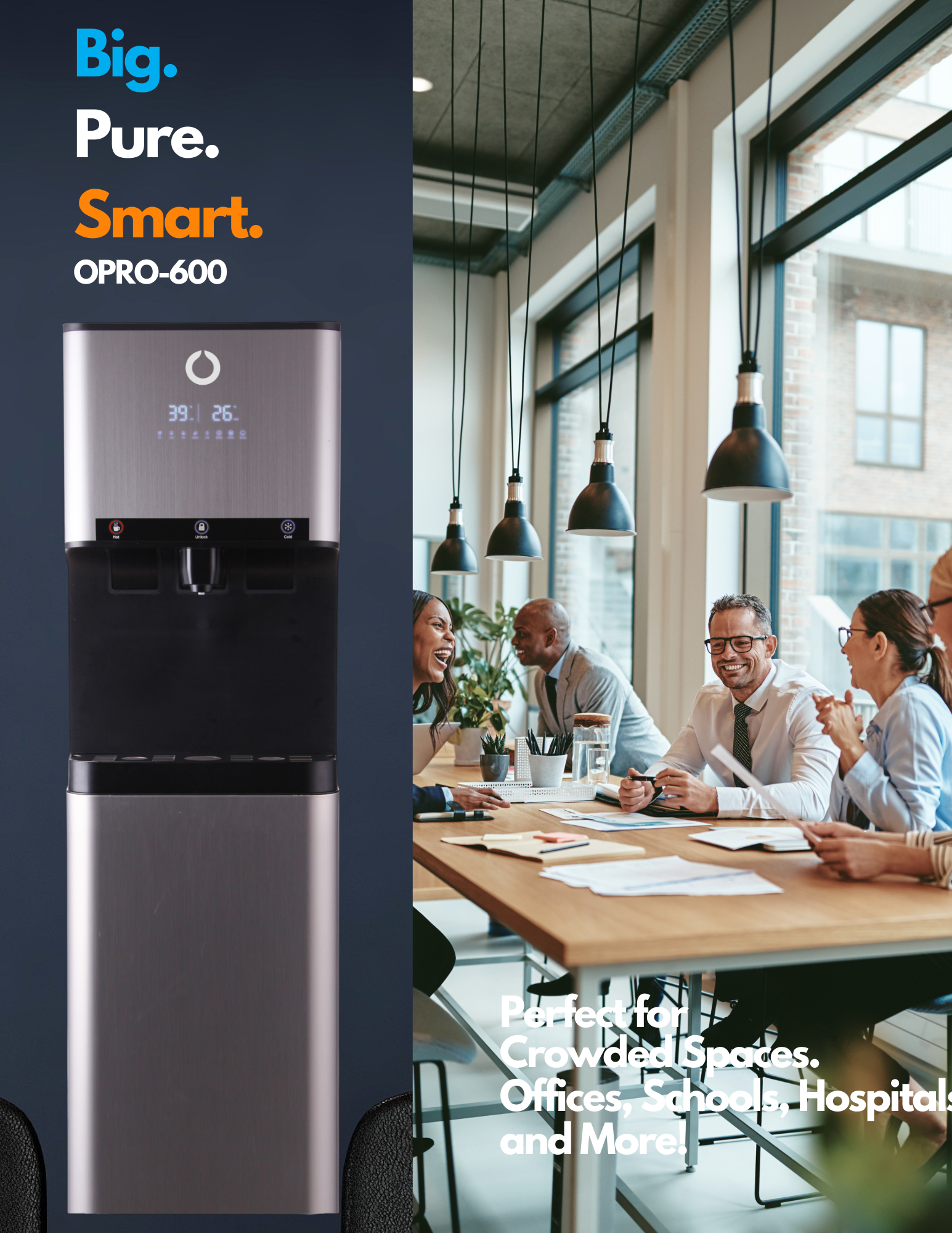 OPRO600 -  50 Liter Water Tank Capacity - 6 Stages Reverse Osmosis Bottleless Cooler
