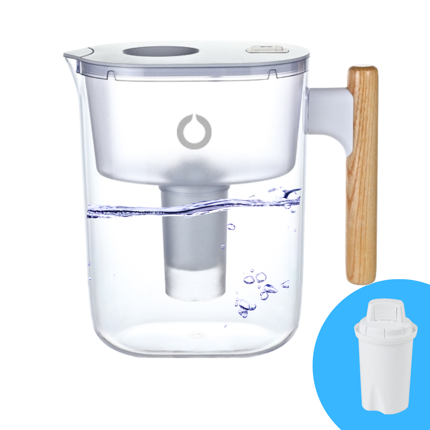 OnlyPure 10-Cup Water Filter Pitcher with 1 Filter, NSF Certified, 5X