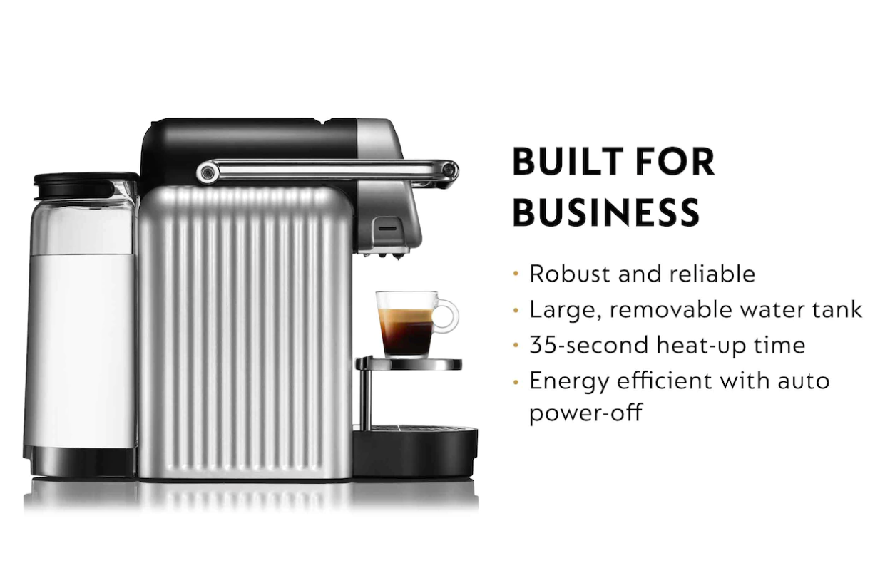 Nespresso Professional Zenius Designed for small businesses.